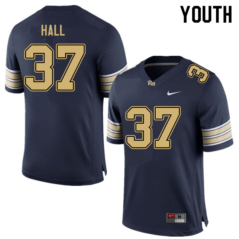 Youth #37 Stephon Hall Pitt Panthers College Football Jerseys Sale-Navy